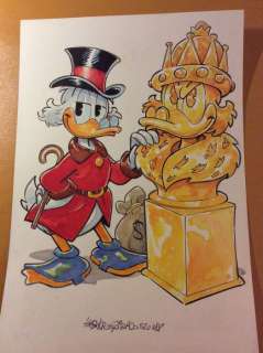 Alessandro Gottardo | Donald Duck - â€œMonumental Scroogeâ€ - Page volante - Exemplaire unique - (2020/2020) | Catawiki