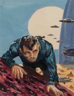 Edmund Emshwiller (American, 1925-1990)
 The Original Science Fiction Stories cover preliminary, September 1958
 Acrylic... | Heritage