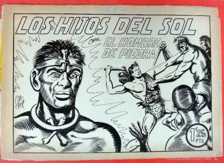 DIBUJO ORIGINAL PLUMILLA , MANUEL GAGO , PURK NÂº 66 , LOS HIJOS DEL SOL , PORTADA Y 10 HOJAS , F