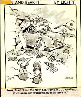 George M "Lichty" Lichtenstein - Lichty - GRIN AND BEAR IT, Gag Panel (01/01/1968)