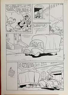 Luciano Gatto - Topolino #728 - L. Gatto - tavola originale â€œPaperino e la brocca rapitaâ€ pag.176 - Page volante - (1969)