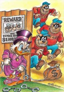 Joan Vizcarra | $crooge McDuck & The Beagle Boys - Reward - Original Drawing - Joan Vizcarra - Pencil Art | Catawiki