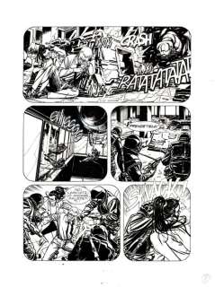 Roberto de Angelis | Nathan Never n. 106 - Roberto De Angelis 3x Tavola Originale "Il patto" - Page volante - Exemplaire unique - (2000) | Catawiki