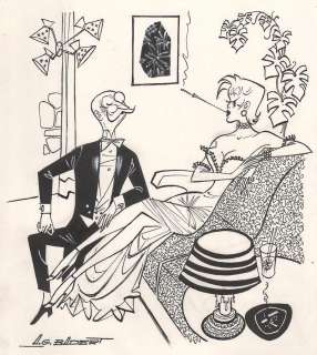 Badert | Le vieux snob et la pépée, Â illustration humori… | Millon