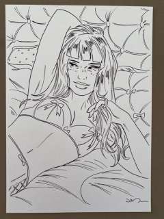 Jim | Jim - Dessin original - Une Nuit Ã  Rome - Marie - (2017) | Catawiki