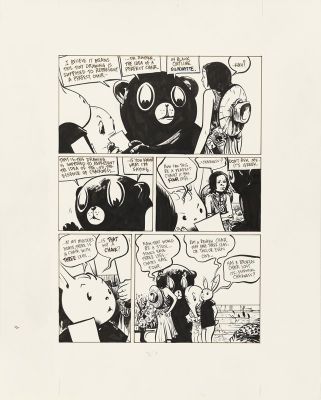 Paul Pope | THB: Mek-Power 6D, The New School of Athens, Page 3, 2001 | Philippe Labaune Gallery