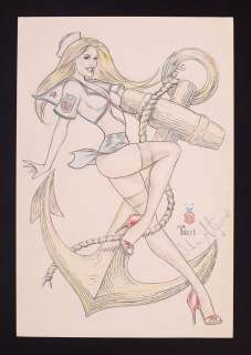 Anchors Away Pin-Up Original Art by Billy Tucci