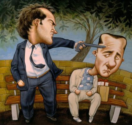 Anita Kunz | Tarantino vs Gump: Rolling Stone Magazine, Movie Review, 1994 | Philippe Labaune Gallery