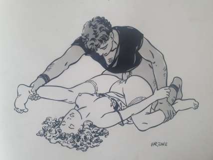 Alex Varenne | Varenne, Alex - Dessin original - Fragments érotiques - Kama Sutra | Catawiki
