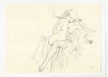 Leone Frollo | Mona Street - Leone Frollo - illustrazione originale "Pausa Sensuale" - Page volante - Exemplaire unique | Catawiki
