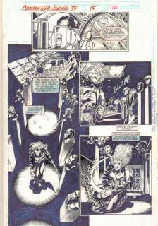 Hugh Haynes, Scott Koblish - The punisher war journal #75 p. 15 - female punisher lynn mchaels action - 1995 signed