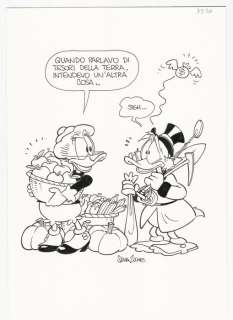 Silvia Ziche | Topolino # 3236 - Silvia Ziche - illustrazione originale "Che aria tira a... Paperopoli" - Exemplaire unique - (2017) | Catawiki