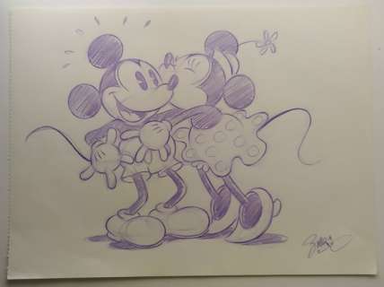 Sergio Garrido | Mickey Mouse - Classic Mickey & Minnie - Exemplaire unique | Catawiki