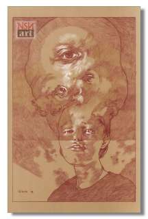 Steven Russell Black - Drawing a day issue 024 page coming to an agreement with the voices in my head