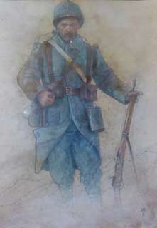 Le Hénanff, Fabrice | Le Hénanff, Fabrice - Dessin original couleur - Les Caméléons - Verdun, le soldat | Catawiki