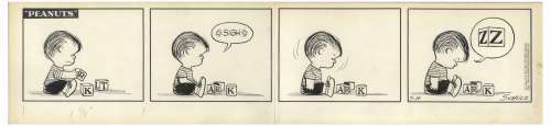 Charles Schulz Original 1954 ’’Peanuts’’ Comic Strip, Featuring Linus | Nate Sanders
