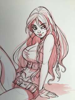 Barbucci, Alessandro | Barbucci, Alessandro - Dessin original couleur - EkhÃ¶ monde miroir | Catawiki