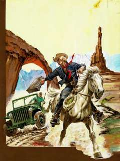 Aidans - Lot 187 - Tony Stark, Une valise en enfer, couverture originale à la gouache pour cet album paru en 1979 chez Fleurus.