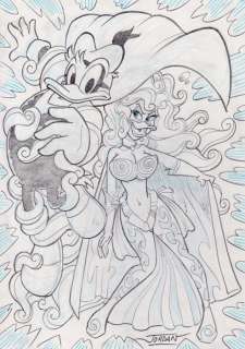 Julian Jordan | Duck Avenger - "Paperinik vs Medusa" - Original Pencil Art by Julian Jordan - 29,8 x 21 cm A4 | Catawiki