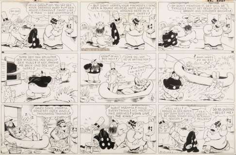 Rudolph Dirks - Pim Pam Poum. The Katzenjammer Kids Encre de Chine pour la