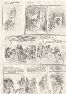 Follet, René | Follet, René - Croquis originales - Planche préparatoire pour Vance (Bruce J. Hawker Â« Les bourreaux de la nuitÂ» | Catawiki