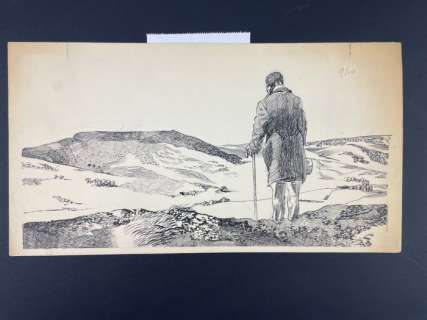 Karel Thole | Karel Thole - Viandante romantico - Page volante | Catawiki