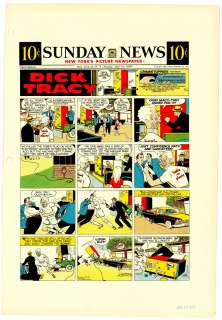 Gould - DICK TRACY, Sunday Color Proof (06/16/1957) | Russ Cochran