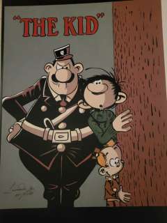 Di Matteo, Leonardo | Di Matteo, Leonardo - Dessin original couleur - Hommage Ã  Franquin, Kox et Tom - (2019) | Catawiki