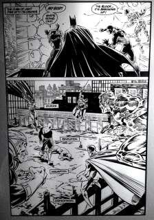 Bernie Wrightson Dan Green - the weird #3 p 31 semi-splash (the weird kills jason morgan! Batman, dr. Fate, black canary, capt. Atom, martian manhunter, blue beetle! ) 1988