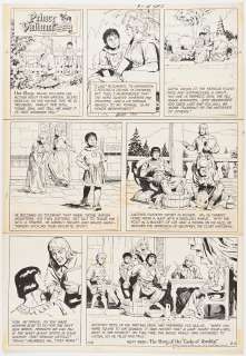John Cullen Murphy ’’Prince Valiant’’ Sunday Comic Strip Original Artwork -- #1975 Dated 15 December 1974 | Nate Sanders