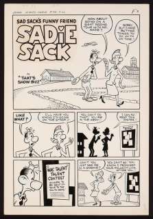 Original Art from Harvey Hits #93 (1965) Complete 5-Page Story ’That’s Show Bizz’ | mycomicshop.com