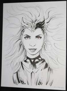 Jason Baroody - wanda the scarlet witch commission - signed