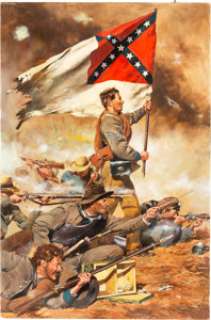 Don Troiani: Original "Confederate Charge" Oil on Canvas. 20" x 30" painting - | Heritage