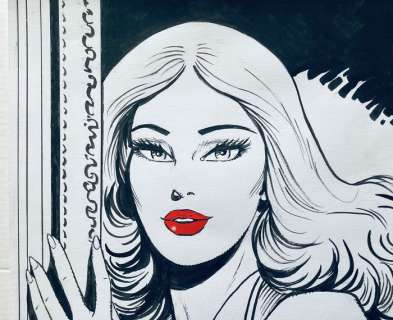 Birago Balzano | Zora La Vampira - B. Balzano - illustrazione originale cm. 25x35 Firmata - Page volante | Catawiki