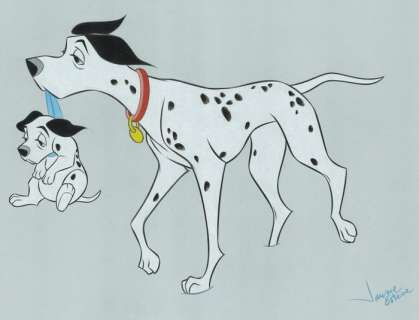 Jaume Esteve | 101 Dalmatians, 101 Dalmatians: Perdita Through The Snow - Original Artwork by Jaume Esteve - 50 x 35 cm - Original Artwork - Pencil Art | Catawiki