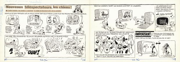 Marcel Gotlib | Trucs-en-vrac, Tome 2, 1985 - Nouveaux téléspectateurs, les chiens ! | Huberty Breyne Gallery