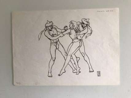 Milo Manara | Milo Manara - original artwork "Kama Sutra" - Page volante - Exemplaire unique - (1997) | Catawiki