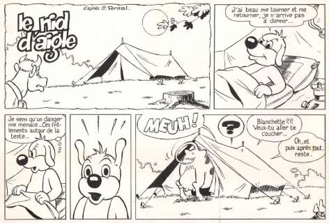 Cance | Pif le chien, planche n°1 Ã  l’encre de Chine… | Millon