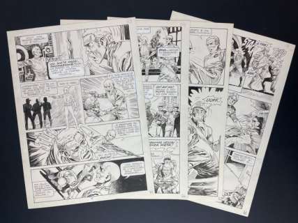 Luigi Corteggi | Luigi Corteggi - 4x tavole in sequenza "L’Astronave Perduta" - Page volante - Exemplaire unique - (1980) | Catawiki