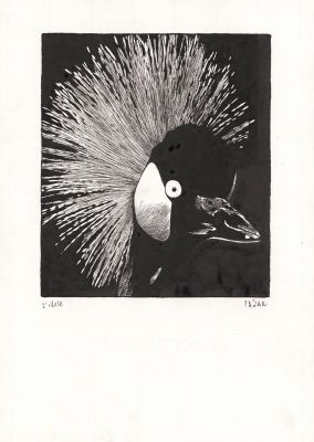 Frédéric Pajak | L’idole - Encre de Chine, plume et pinceau sur papier | Huberty Breyne Gallery