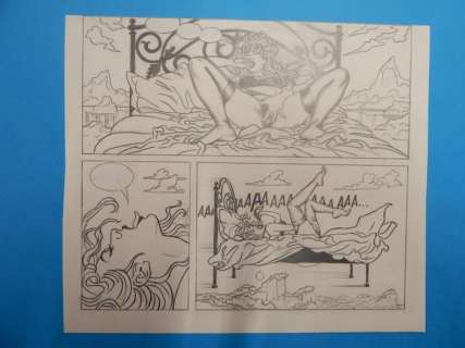 Giovanna Casotto | Selen - Giovanna Casotto - Tavola Originale Erotica senza la prima striscia in alto "Chambre 179" - Page volante - Exemplaire unique - (1995) | Catawiki