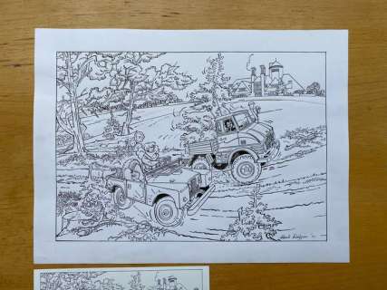 Kuijpers, Henk | Franka - Originele tekening kerstkaart 2022 + kaart - (2021) | Catawiki