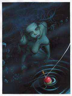 Patrizio Evangelisti | Mermaid Stories - Pat - illustrazione originale “Avvistamento - Sighting” - Page volante - Exemplaire unique | Catawiki