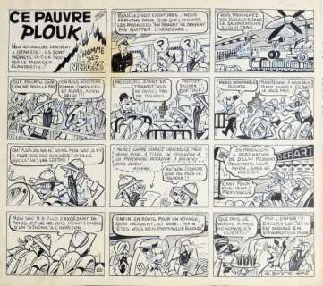 Bozz (Robert Velter Dit Rob-Vel) - BOZZ CE PAUVRE PLOUK. Deux planches. Une planche horizontale…