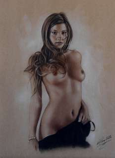 Denis Prenzel | Denis Prenzel - Original drawing - Pin up art Nude - Size: 30 x 40 cm. - (2022) | Catawiki