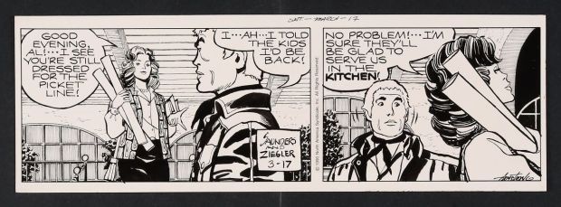 Bill Ziegler & Jim Armstron | Original Art for the Mary Worth Comic Strip (3/17/1990) | mycomicshop.com (Buy It Now)