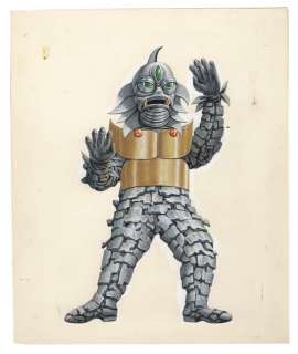 Yoshio Watanabe Hand-Drawn Illustration Spectreman Silver Robo | Mandarake (Big Web)