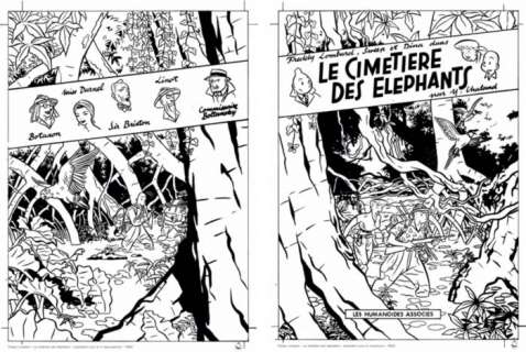 Chaland, Yves | Chaland, Yves - 2x Estampe pigmentaire à tirage unique- Freddy Lombard - Le Cimetière des éléphants - (2022) | Catawiki