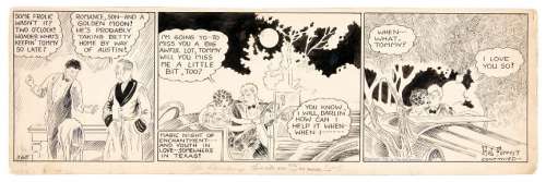 TAILSPIN TOMMY ROMANTIC DAILY COMIC STRIP ORIGINAL ART FROM SECOND YEAR. | Hake’s