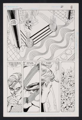 Curt Swan, Keith Giffen, Al Vey | Original Art from Aquaman #4 (1989) Page 6 Layouts by Keith Giffen, Pencils by Curt Swan, Inks by Al Vey | mycomicshop.com (Buy It Now)